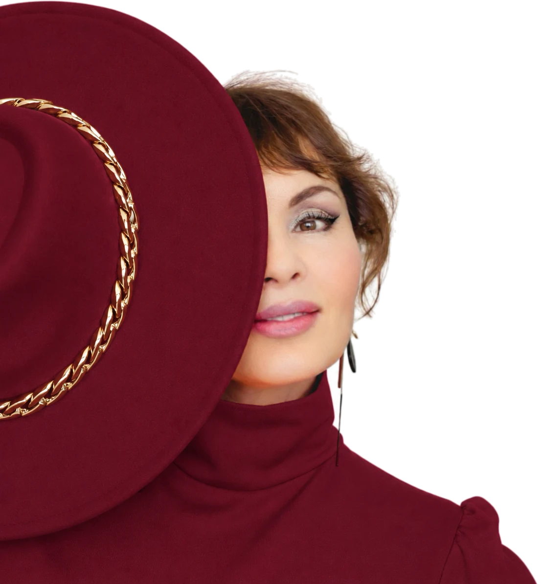 Эллина Александровна Ермакова в бордовой шляпе